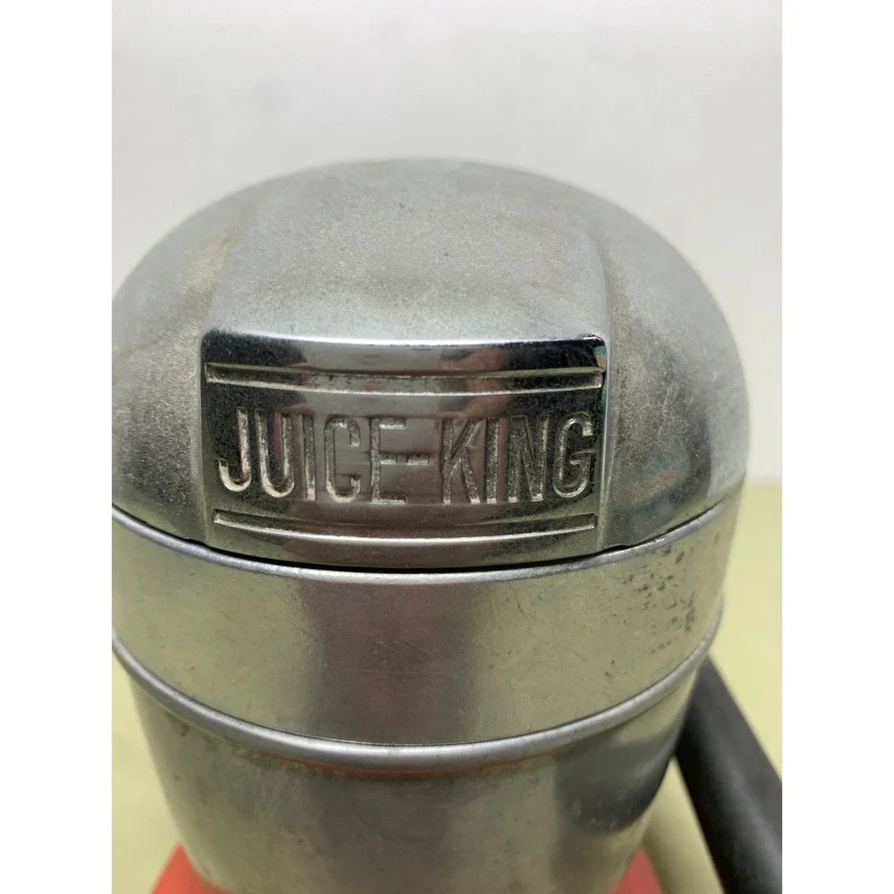 Vintage Juice King Juicer Model JK-35 with chrome finish and RED base